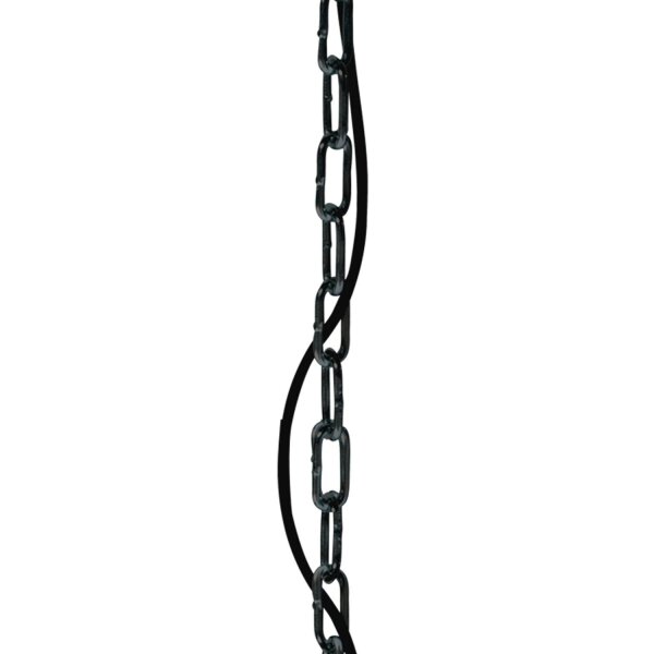 Runde Hängelampe Metall in Schwarz Gold 50 cm Modern