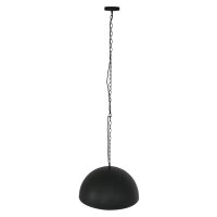 Runde Hängelampe Metall in Schwarz Gold 50 cm Modern