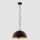 Runde Hängelampe Metall in Schwarz Gold 50 cm Modern