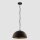 Runde Hängelampe Metall in Schwarz Gold 50 cm Modern