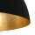 Runde Hängelampe Metall in Schwarz Gold 50 cm Modern