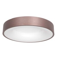 LED Deckenlampe Metall Kunststoff in Bronze Wei&szlig; &Oslash;48 cm