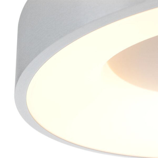 LED Deckenlampe Metall Kunststoff in Silber Weiß 2700 K