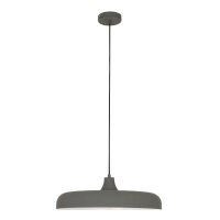 Hängelampe Metall Grau L:50 cm rund E27 Modernes Design