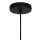 Schwarze Pendelleuchte Metall L:50 cm rund E27 Modern