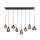 Runde Hängelampe Schwarz Rauchgrau Glas Metall 145 cm