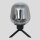 Tischlampe Glasschirm Schwarz Rauchgrau 23 cm elegant