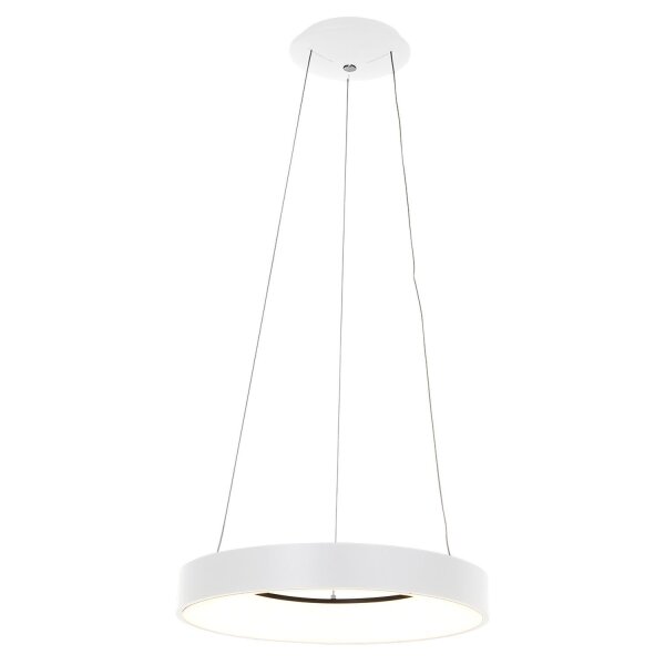 Runde LED Hängelampe Weiß Ø48 cm 2700 K 30 W wohnlich