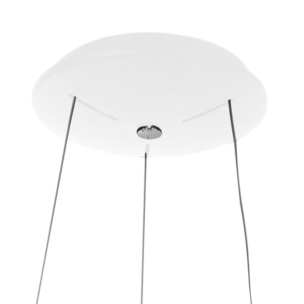 Runde LED Hängelampe Weiß Ø48 cm 2700 K 30 W wohnlich