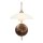 Wandlampe mit Stecker dimmbar Glas Metall inkl. G9