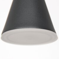 Große LED Pendelleuchte Metall Schwarz L:120 cm 4000 K