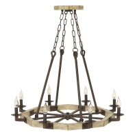 Kronleuchter VIVIA Holz 6xE14 kürzbar Ø63cm...