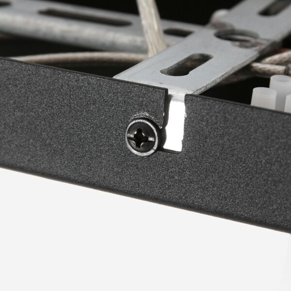 Pendelleuchte Metall Stoff Schwarz Weiß 140 cm blendarm