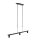 Pendelleuchte Metall Stoff Schwarz Weiß 140 cm blendarm