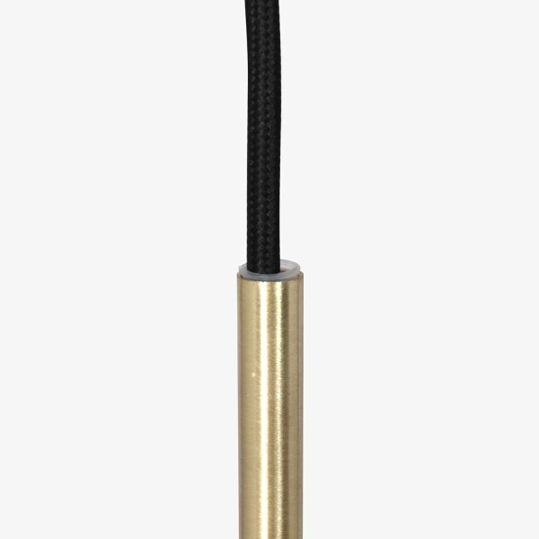 Stilvolle Hängelampe Schwarz Bernstein Messing Ø25 cm