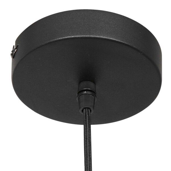 Stilvolle Pendelleuchte Schwarz Rauchgrau E27 Ø25 cm
