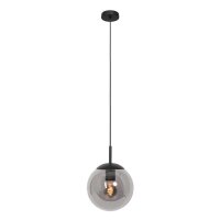 Stilvolle Pendelleuchte Schwarz Rauchgrau E27 &Oslash;25 cm