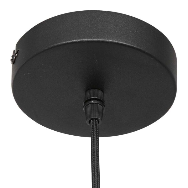 Stylische Pendelleuchte Schwarz Bernstein E27 Ø30 cm