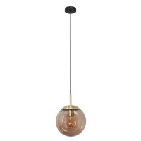 Stylische Pendelleuchte Schwarz Bernstein E27 Ø30 cm