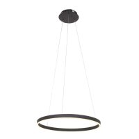 LED Hängelampe Schwarz Ø60 cm rund 42 W 2700...
