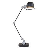 Verstellbare Tischlampe Metall in Schwarz Silber 68 cm