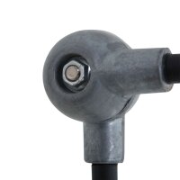 Wandspot mit Stecker in Schwarz Silber E14 flexibel