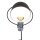 Wandspot mit Stecker in Schwarz Silber E14 flexibel