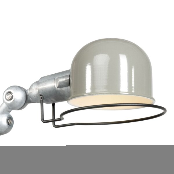 Beweglicher Wandspot mit Stecker in Grün Silber T:29 cm