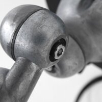 Wandspot mit Stecker in Schwarz Silber T:29 cm flexibel