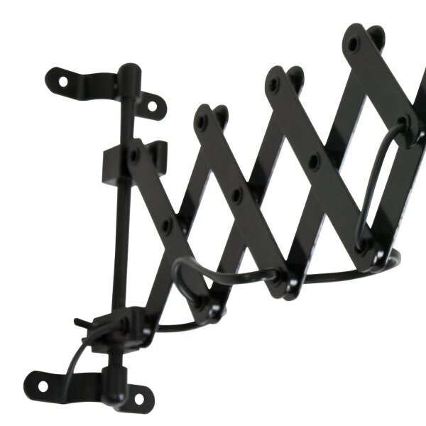 Wandspot Metall Schwarz T:56 cm mit Stecker flexibel