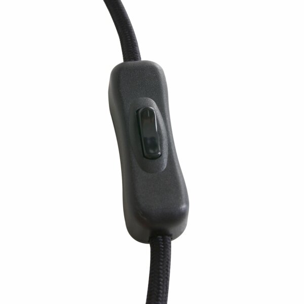 Wandspot Metall Schwarz T:56 cm mit Stecker flexibel