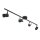 Deckenstrahler Schwarz 4-flmg 90 cm inkl. GU10 flexibel