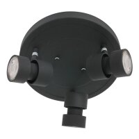 Verstellbarer Deckenspot Schwarz &Oslash;27,5 cm inkl. GU10