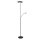LED Deckenfluter mit Lesearm in Schwarz 185 cm dimmbar