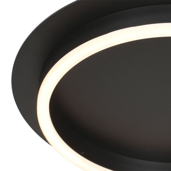 LED Deckenlampe Metall Kunststoff Schwarz 20 W 2700 K