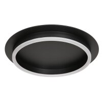 LED Deckenlampe Metall Kunststoff Schwarz 20 W 2700 K