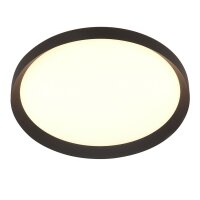 Runde LED Deckenleuchte Schwarz Weiß 2700 K...