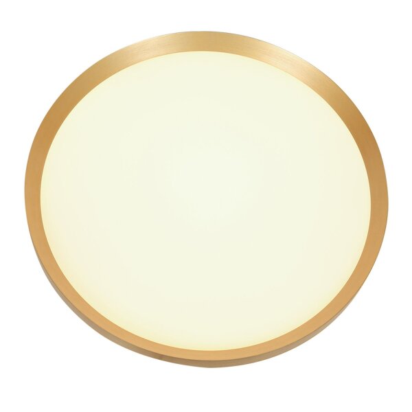 Runde LED Deckenleuchte in Gold Weiß 2700 K Ø50 cm