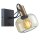 Wandspot blendarm in Schwarz Bernstein E27 H:16 cm