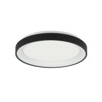 LED Deckenlampe Schwarz Wei&szlig; &Oslash;28 cm 2700 K wohnlich