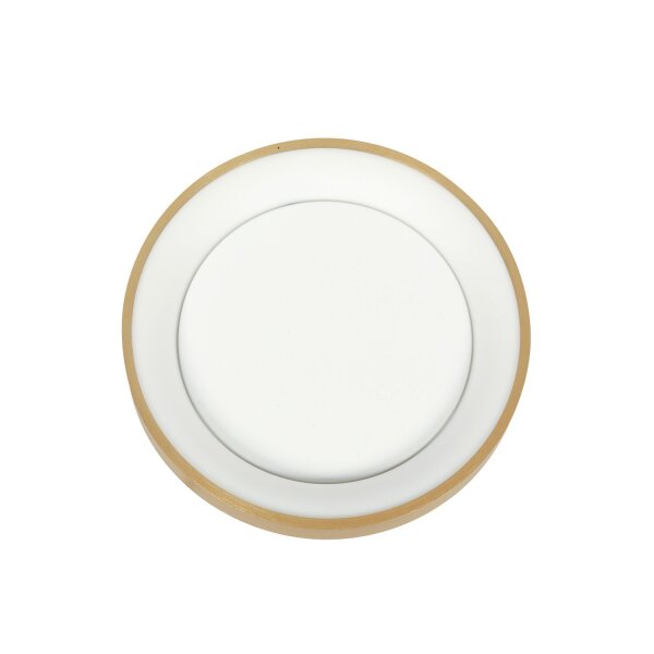 LED Deckenlampe in Gold Weiß Ø28 cm 2700 K wohnlich