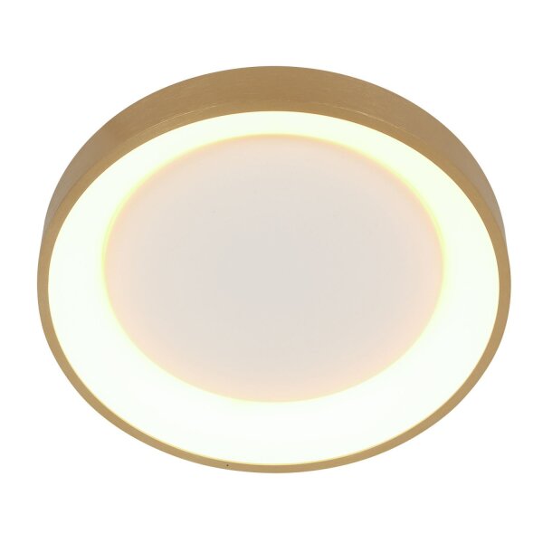 LED Deckenleuchte in Gold Weiß Ø38 cm 30 W gemütlich