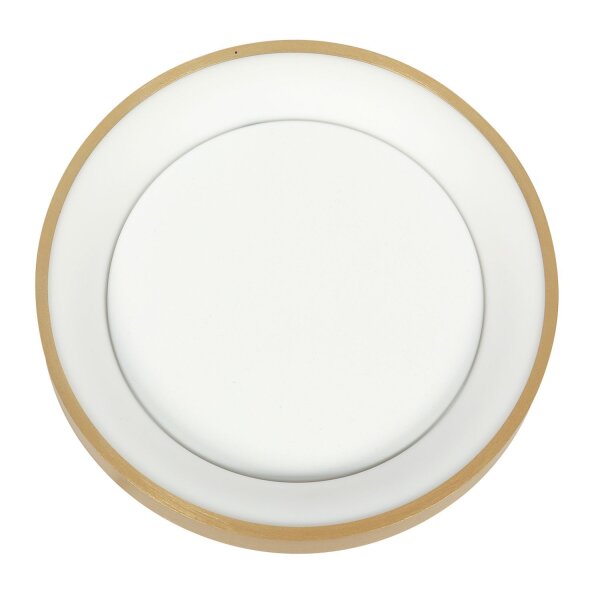 LED Deckenleuchte in Gold Weiß Ø38 cm 30 W gemütlich