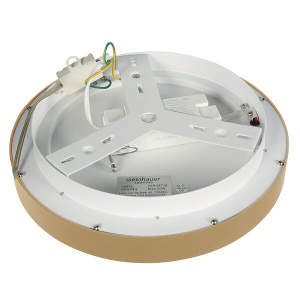LED Deckenleuchte in Gold Weiß Ø38 cm 30 W gemütlich
