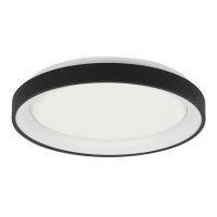 LED Deckenleuchte Schwarz Wei&szlig; &Oslash;38 cm 30 W gem&uuml;tlich