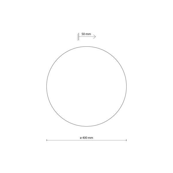 Wandleuchte Holz rund Ø 40 cm für 4x G9 indirektes Licht