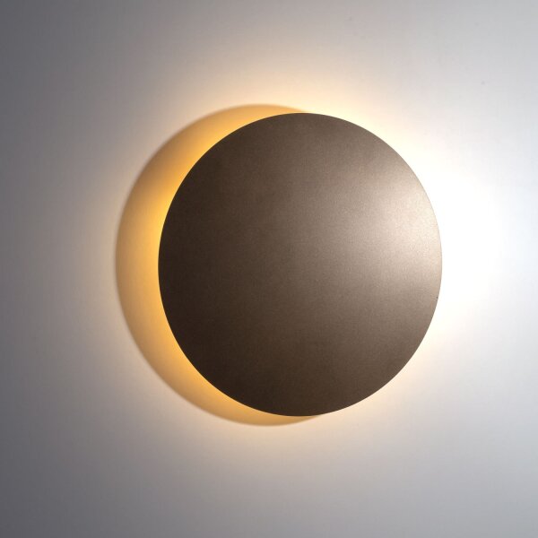 Wandlampe Metall rund Ø 40 cm Braun für 4x G9 indirekt