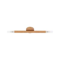 Deckenlampe Holz Glas 2-flammig G9 länglich 51 cm H:...