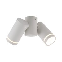 Deckenlampe Metall Weiß verstellbar L: 17 cm GU10...