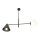 Längliche Deckenlampe Metall Glas Schwarz E14 blendarm